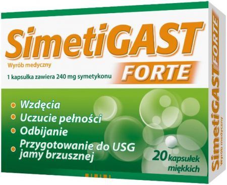 Simetigast Forte 240 mg, 20 kaps. elast.