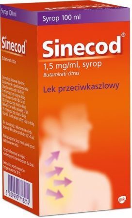 Sinecod 1,5 mg/ ml, syrop, 100 ml