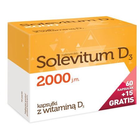 SOLEVITUM D3 2000, 60 +15 kapsułek