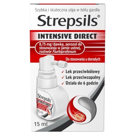 Strepsils Intensive Direct 8,75 mg, aerozol, 15 ml