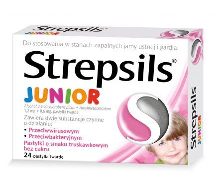 Strepsils Junior, 24 pastylki do ssania