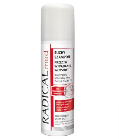 Suchy szampon przeciw wypadaniu włosów RADICAL med, 150mll
