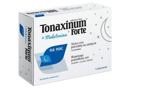 Tonaxinum Forte + Melatonina na noc 60 tabletek KRÓTKA DATA do 2022-02-28