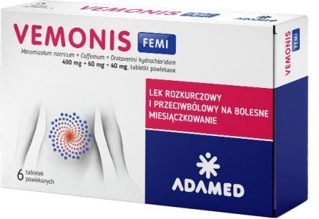 Vemonis Femi 400 mg + 60 mg + 40 mg, 6 tabletek powlekanych