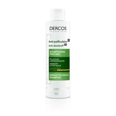 Vichy Dercos Anti Dandruff DS, szampon przeciwłupieżowy, włosy suche, 200ml