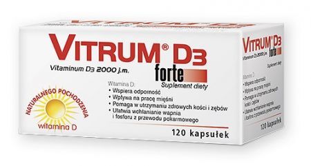 Vitrum D3 Forte 0,05 mg, 120 kapsułek