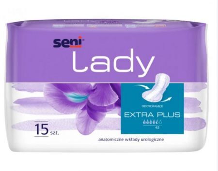 Wkładki urologiczne dla kobiet Seni Lady Extra Plus 15 sztuk