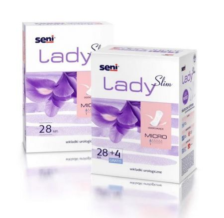 Wkładki urologiczne dla kobiet Seni Lady Slim Micro  28 sztuk +4 sztuki