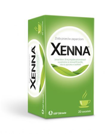 Xenna 30 mg, zioła przeciw zaparciom, 20 saszetek