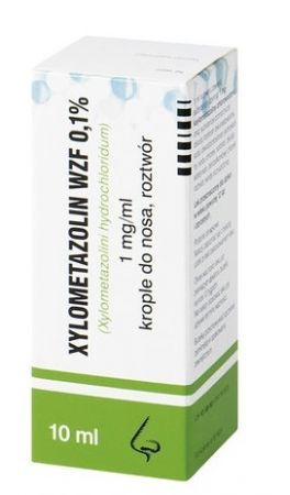 Xylometazolin 0.1%  krople do nosa 10 ml